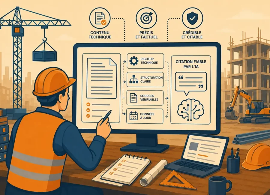 Document technique BTP analysé par un assistant d’intelligence artificielle